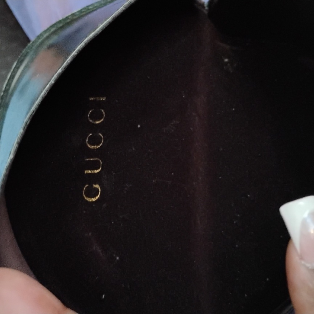 Unisex -Gucci Sunglasses with Brown Lenses and Gold Details - Picture 7 of 8